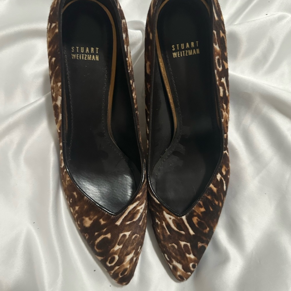 Stuart Weitzman Brown Leopard Heels - image 1
